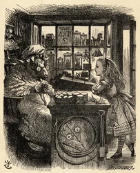 Alice en het breiende schaap, illustratie uit 